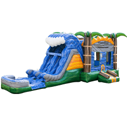 Monsoon Island Wet N' Dry Bouncy Castle with Slide